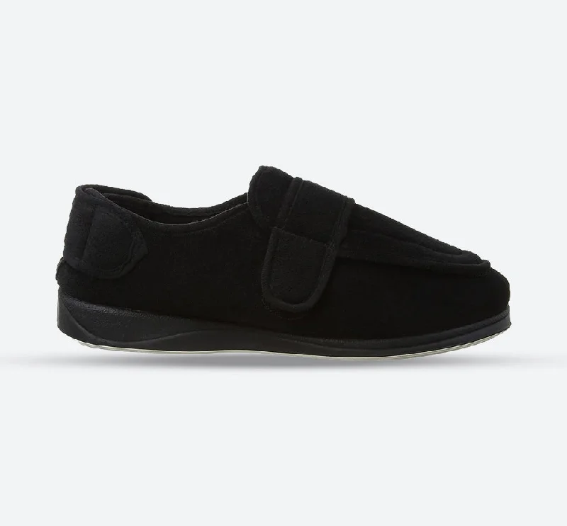 Women's Slippers with a Built - in Heel in Black for a Slightly Elevated Look Womens Wide Fit Padders Wrap Slippers Women's Slippers with a Built - in Heel in Black for a Slightly Elevated Look Womens Wide Fit Padders Wrap Slippers