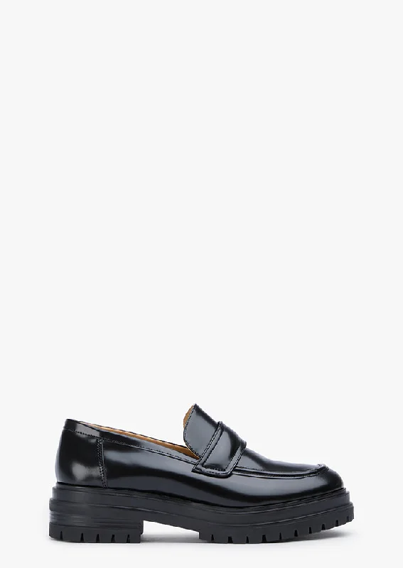 Women's Geometric - Patterned Loafers in Multicolor for a Fashion - Forward Look Wiz Black Hi Shine Women's Geometric - Patterned Loafers in Multicolor for a Fashion - Forward Look Wiz Black Hi Shine