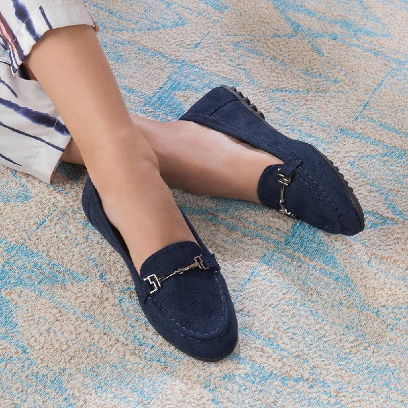 Women's Glitter - Embellished Loafers in Silver for a Sparkly Party Look Tresmode Sangelus Blue Women's Dress Loafers