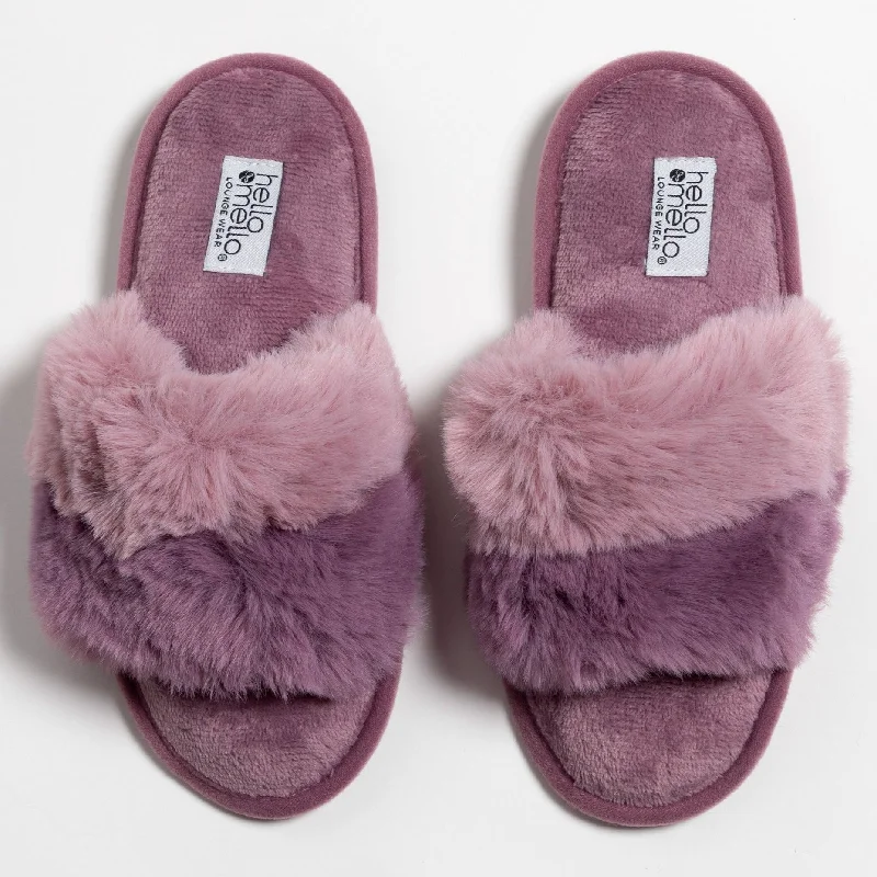 Women's Faux Fur Lined Slippers with Memory Foam Insoles in Pink for Cozy Nights Cotton Candy Puff Slide Slippers Women's Faux Fur Lined Slippers with Memory Foam Insoles in Pink for Cozy Nights Cotton Candy Puff Slide Slippers