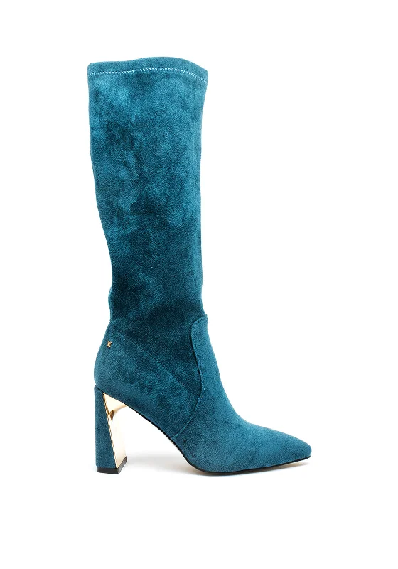 women's boots with pointed toesKate Appleby Fazeley Knee High Boots, Cerulean