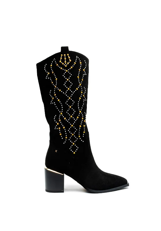 women's boots with tassel detailsKate Appleby Haver Hill Embellished Heeled Boots, Black