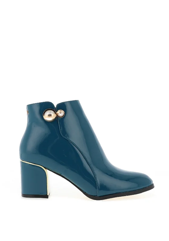 women's boots for travelKate Appleby Llminster Pearl Heeled Boots, Cerulean