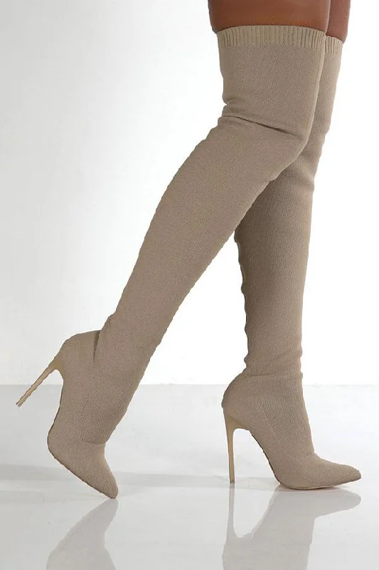 women's fashion bootsSolid Color Chic Pointed Toe Stiletto Boots