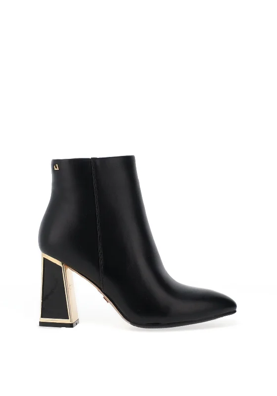 women's boots for casual wearUna Healy Try Again Geo Heeled Boots, Vinyl