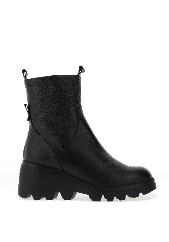 women's boots with unique designsWonders Leeds Leather Boots, Black