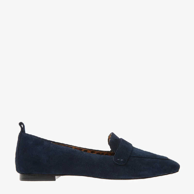 Women's Tassel - Trimmed Loafers with a Low Heel in Olive Green for a Trendy TwistAlessandra Navy Suede loafer