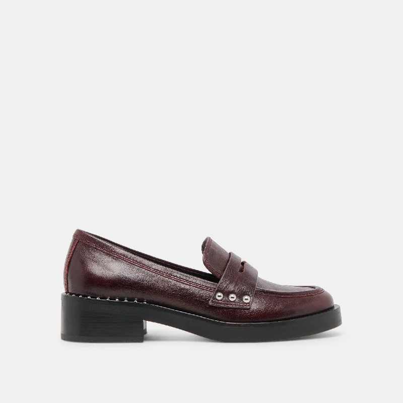 Child - Friendly Women's Loafers in Purple for Moms on the GoALIANE LOAFERS MULBERRY LEATHER