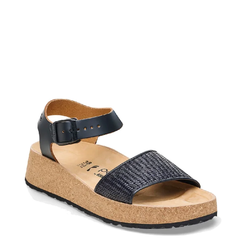 Child - Friendly Women's Sandals with a Secure Buckle in Purple for Moms on the GoBirkenstock Women's Glenda Strap Sandal in Black