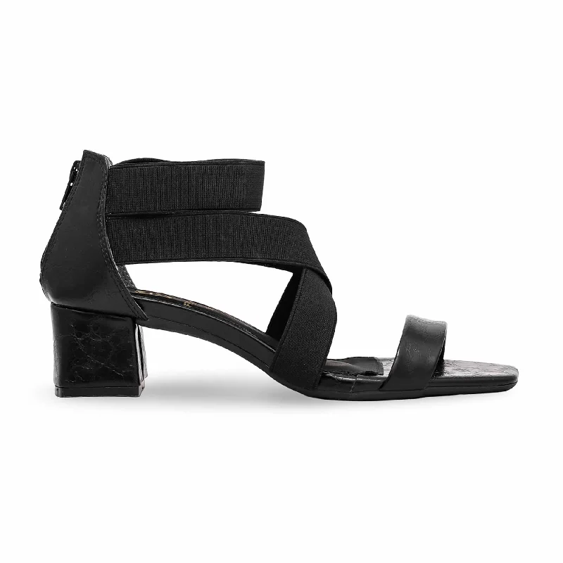 Adjustable Strap Women's Sandals with a Padded Heel in Pink for a Custom FitBlack Formal Sandal FR5339