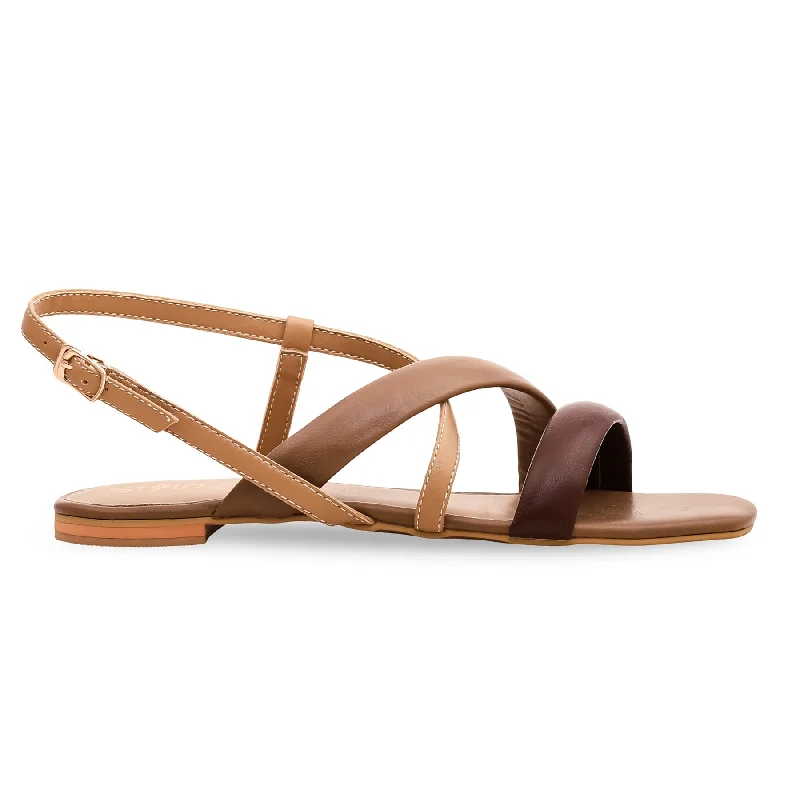 Women's Thong Sandals with a Beaded Design in Multicolor for a Beachy AestheticBrown Formal Sandal FR5197