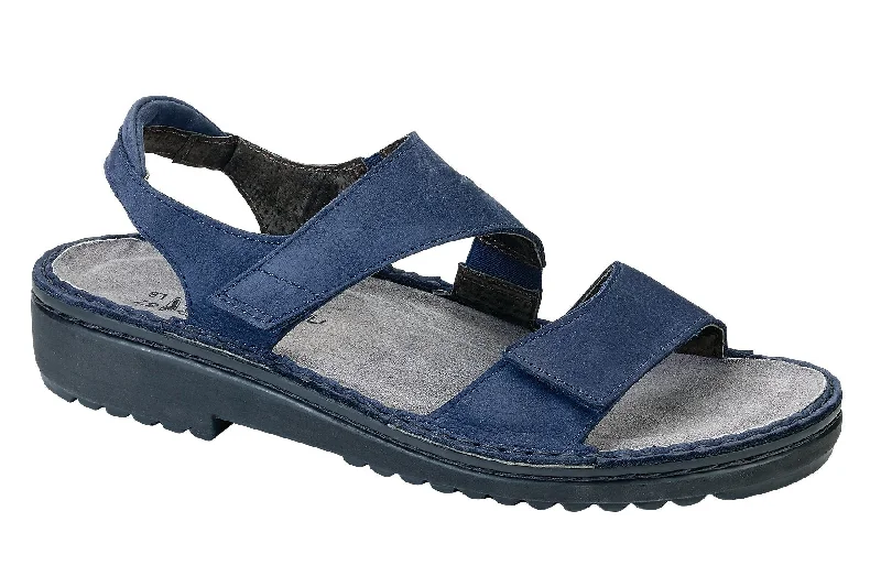 Women's Cork - Soled Espadrille Sandals with a Rope - Trimmed Upper in Navy for a Summer VibeEnid - Navy