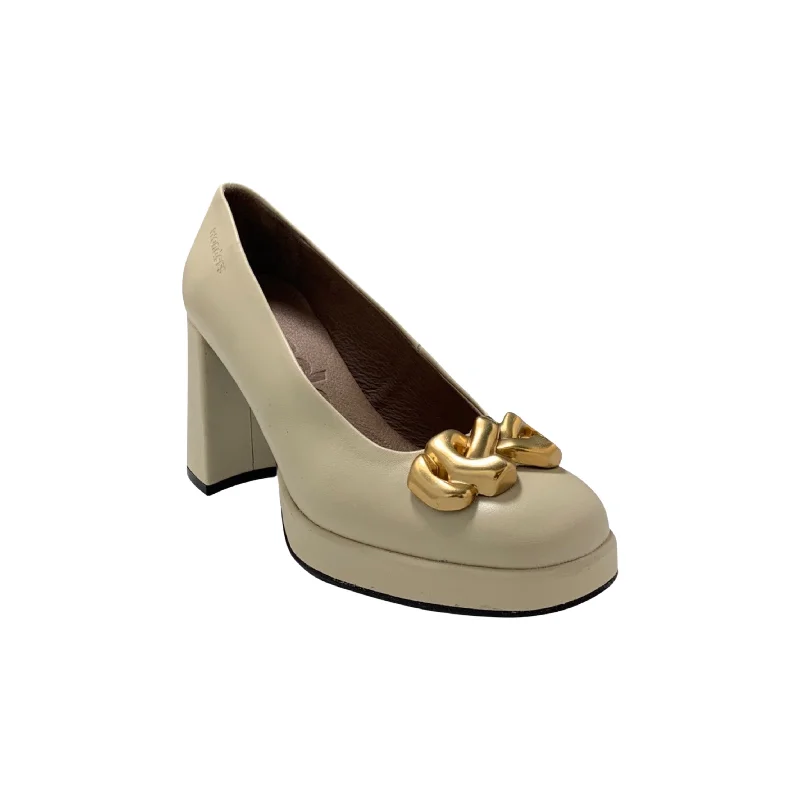 Women's Tassel - Trimmed Loafers with a Low Heel in Olive Green for a Trendy TwistH5920 Cream Block Heel