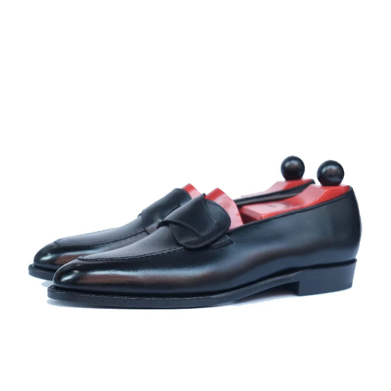 Women's Cashmere - Lined Loafers in Burgundy for Warmth in WinterHawthorne - Black Calf