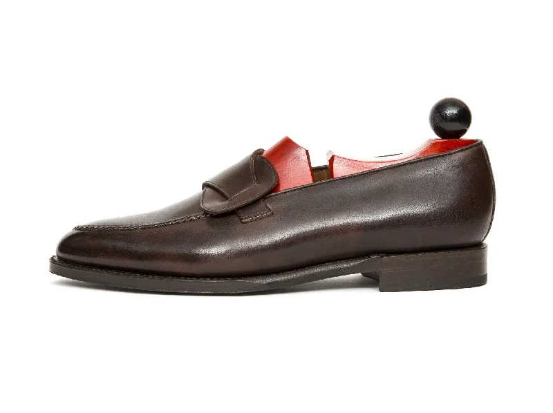 Women's Premium Leather Tassel Loafers in Dark Brown for a Classic Office LookHawthorne - MTO - Dark Brown Museum Calf - TMG Last - Single Leather Sole