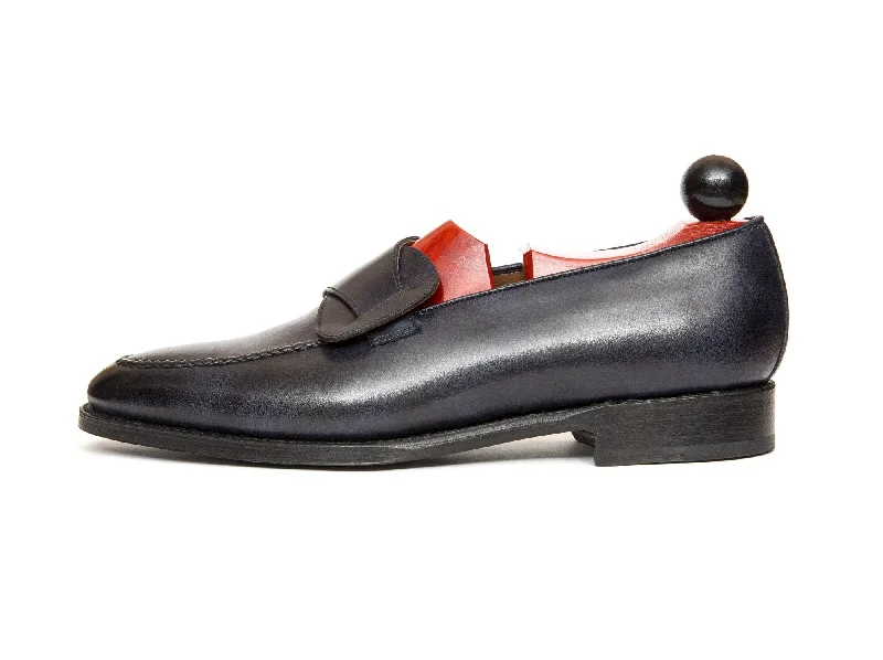 Women's Geometric - Patterned Loafers in Multicolor for a Fashion - Forward LookHawthorne - MTO - Navy Museum Calf - LPB Last - Single Leather Sole