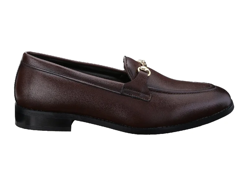 Adjustable Strap Women's Loafers in Tan for a Custom FitHenley Brown Horsebit Buckle Loafers.