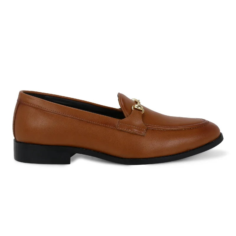 Women's Bow - Embellished Loafers in Red for a Feminine TouchHenley Tan Horsebit Buckle Loafers.