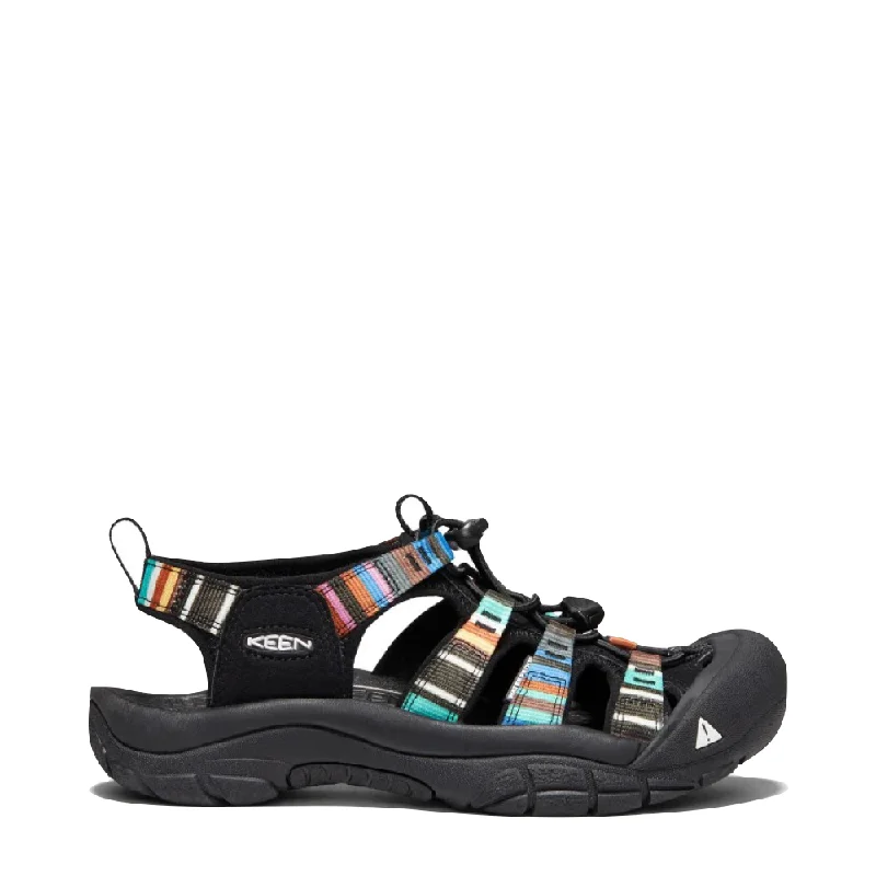 Women's Sandals with a Glitter - Coated Strap in Gold for a Sparkly Summer OutfitKEEN Women's Newport H2 Waterproof Sandal in Raya Black