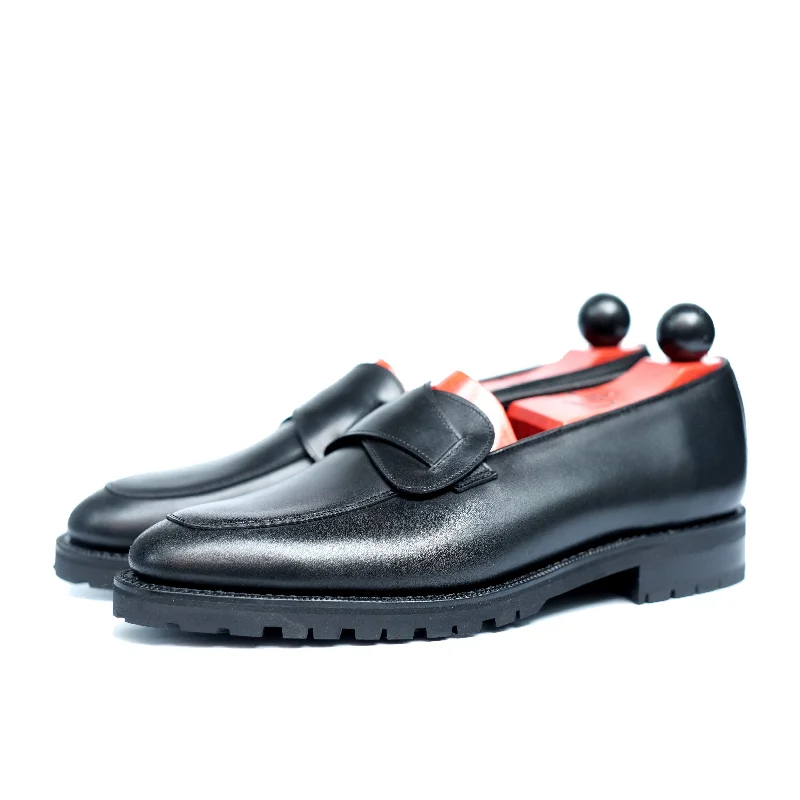 Waterproof Women's Loafers in Black for Rainy DaysMeridian - Black Calf