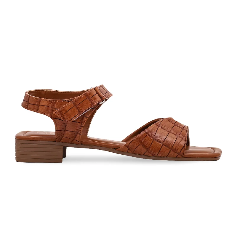 Sustainable Women's Recycled Material Sandals in Beige for Eco - Conscious ShoppersMustard Formal Sandal FR5278