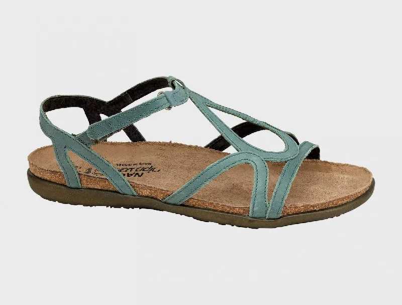 Elastic - Strap Women's Sandals with a Padded Toe in Teal for Easy On - and - OffNaot Dorith