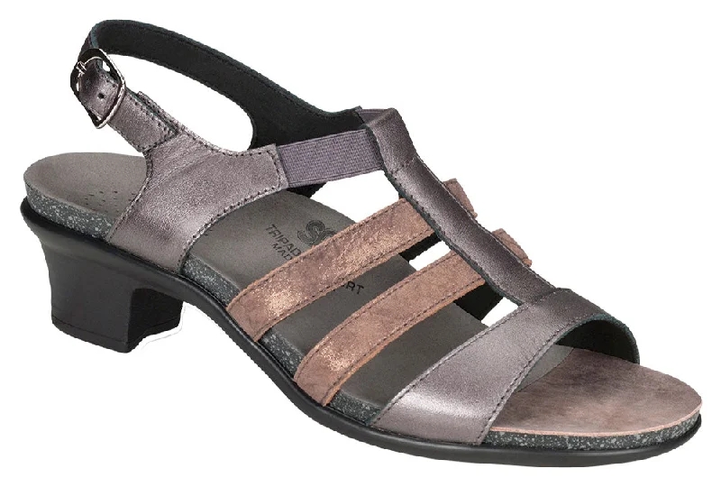 Women's Sandals with a Glitter - Coated Strap in Gold for a Sparkly Summer OutfitSAS Allegro