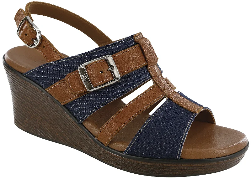 Women's Leather - Strapped Sandals with a Braided Detail in Brown for a Rustic AppealSAS Layla