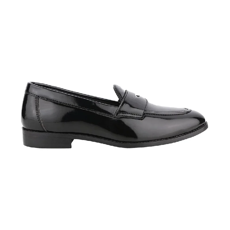 Child - Friendly Women's Loafers in Purple for Moms on the GoSiena Timeless Patent Black Classic Penny Loafers