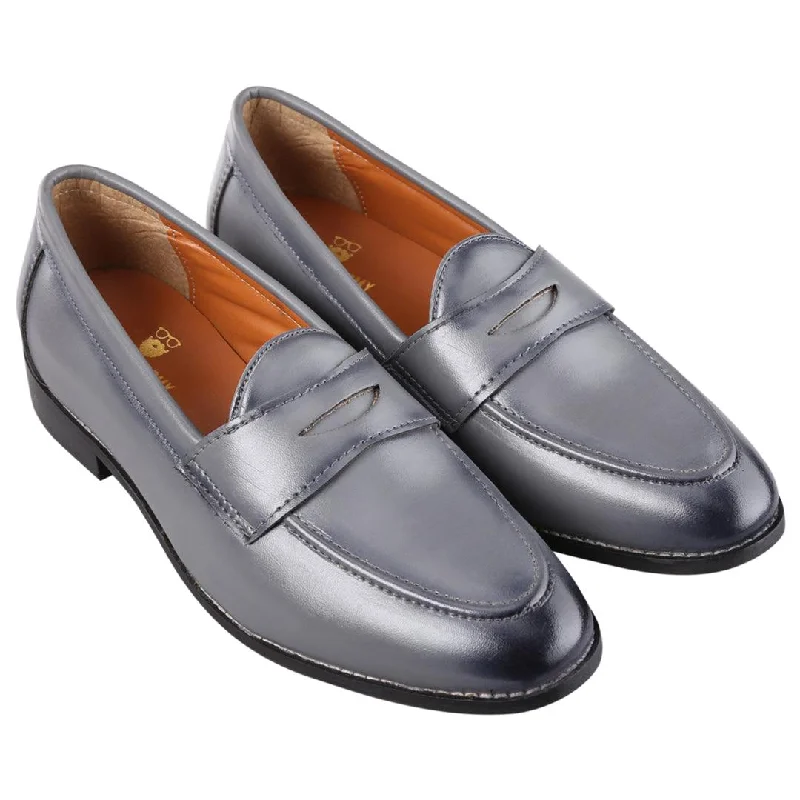 Women's Tassel - Trimmed Loafers with a Low Heel in Olive Green for a Trendy TwistSiena Timeless Grey Classic Penny Loafers