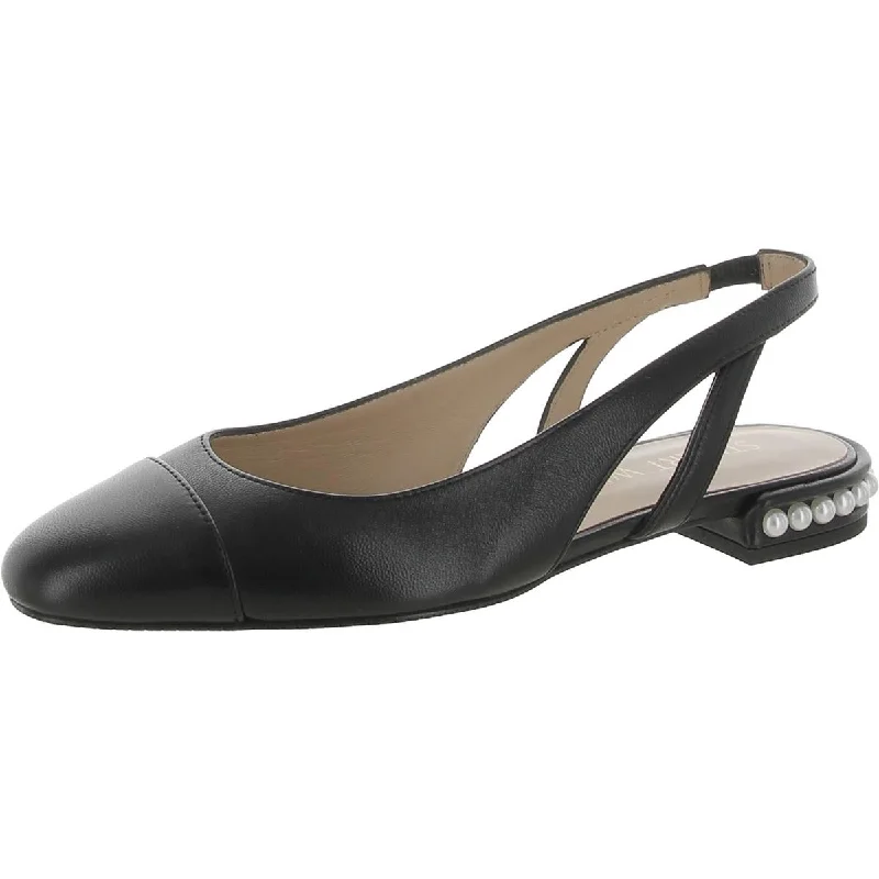 Women's Patent Leather Oxfords with a Glossy Finish in Gold for a Glamorous Night OutStuart Weitzman Womens Leather Embellished Slingbacks