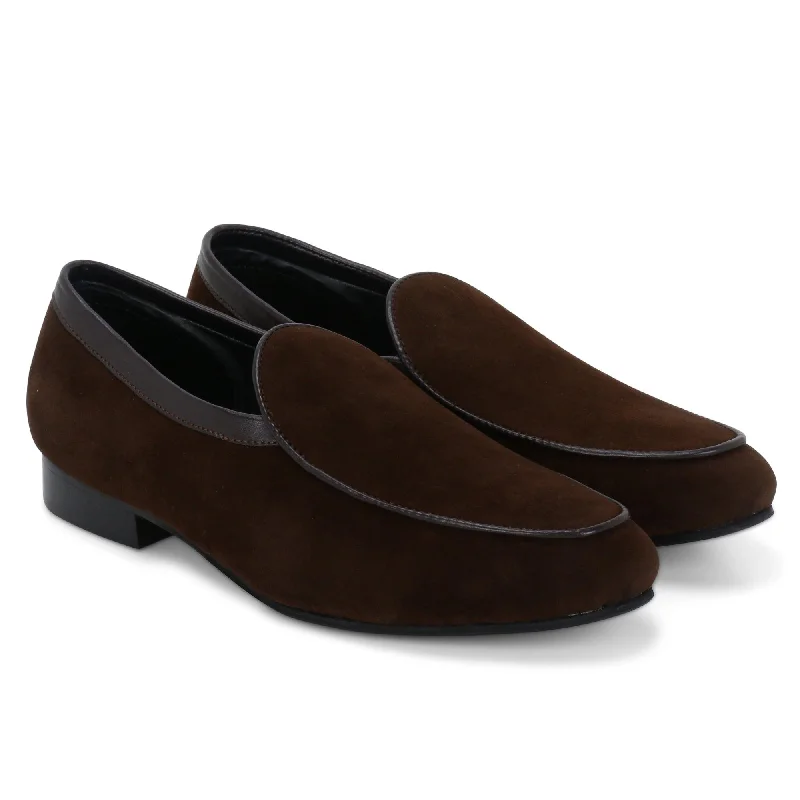 Lightweight Women's Mesh - Paneled Loafers in White for BreathabilityBoston Brown Suede Classic Loafer