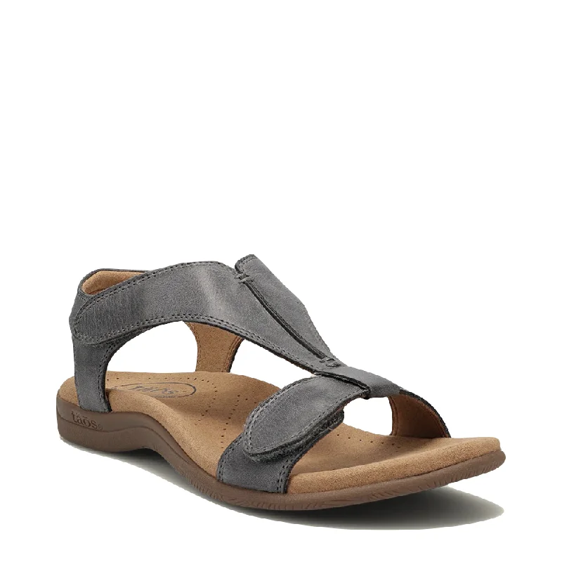 Sustainable Women's Recycled Material Sandals in Beige for Eco - Conscious ShoppersTaos Women's The Show Sandal in Steel