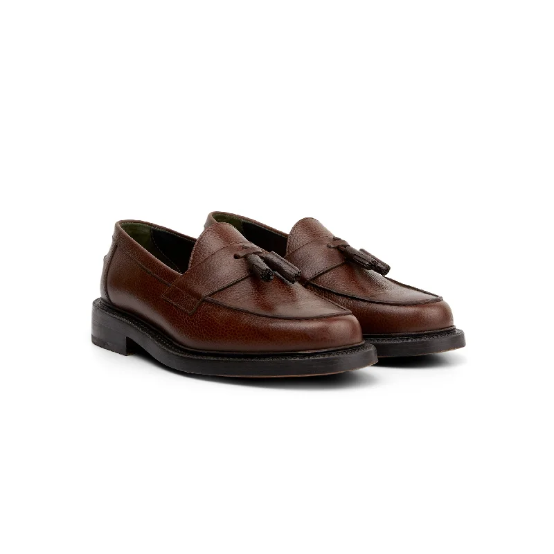 Women's Premium Leather Tassel Loafers in Dark Brown for a Classic Office LookThe Clásico Tassel Loafer, Chocolate