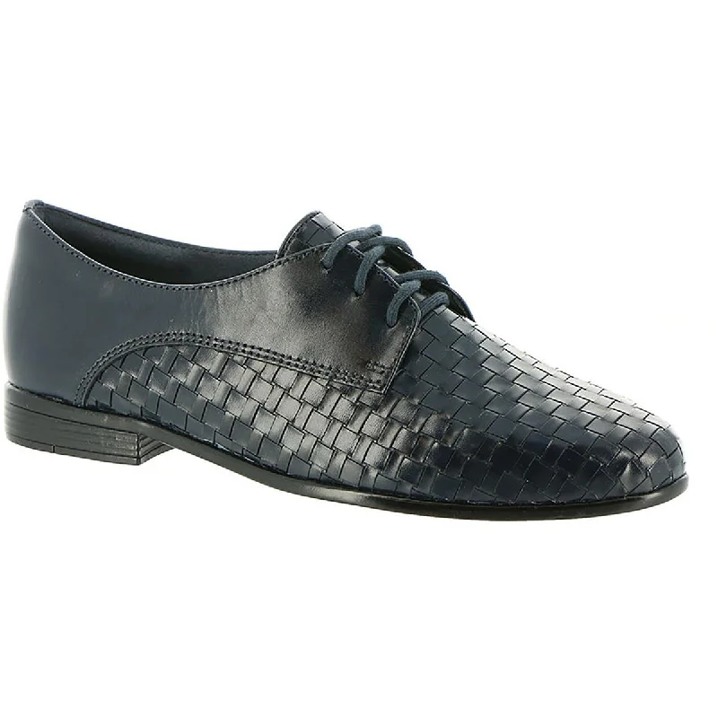 Women's Patent Leather Oxfords with a Glossy Finish in Gold for a Glamorous Night OutTrotters Womens Lizzie Herringbone Leather Block Heel Oxfords