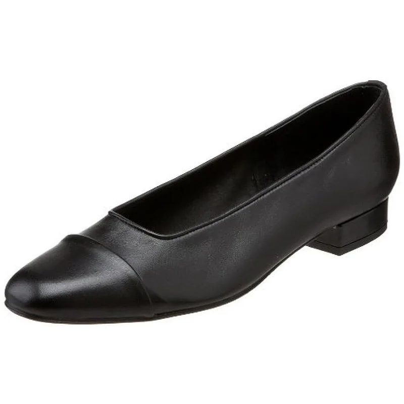 Waterproof Women's Oxfords in Black for Rainy DaysVANELi Womens Frankie  Toe Cap Slip On Flats