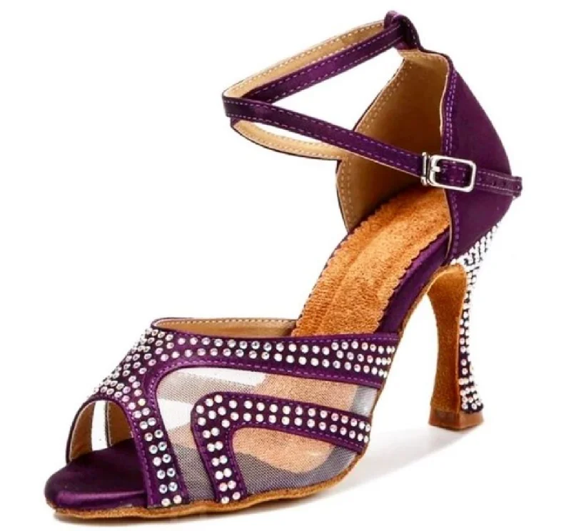 Sparkly Rhinestone - Embellished Hip - Hop Dance Shoes in Gold for a Glamorous LookSalsa Heels Rhinestone Latin Dance Sandals