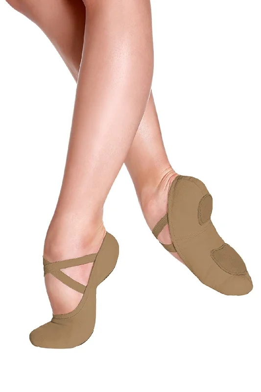 Split - Sole Modern Dance Shoes in Beige for Enhanced FlexibilitySoDanca SD16 Adult Bliss Canvas Ballet Shoe - Suntan