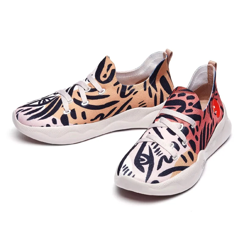 Women's Sneakers with Hidden Wedges for a Subtle Height Boost and Added StyleLeopard's Eyes Mijas Women