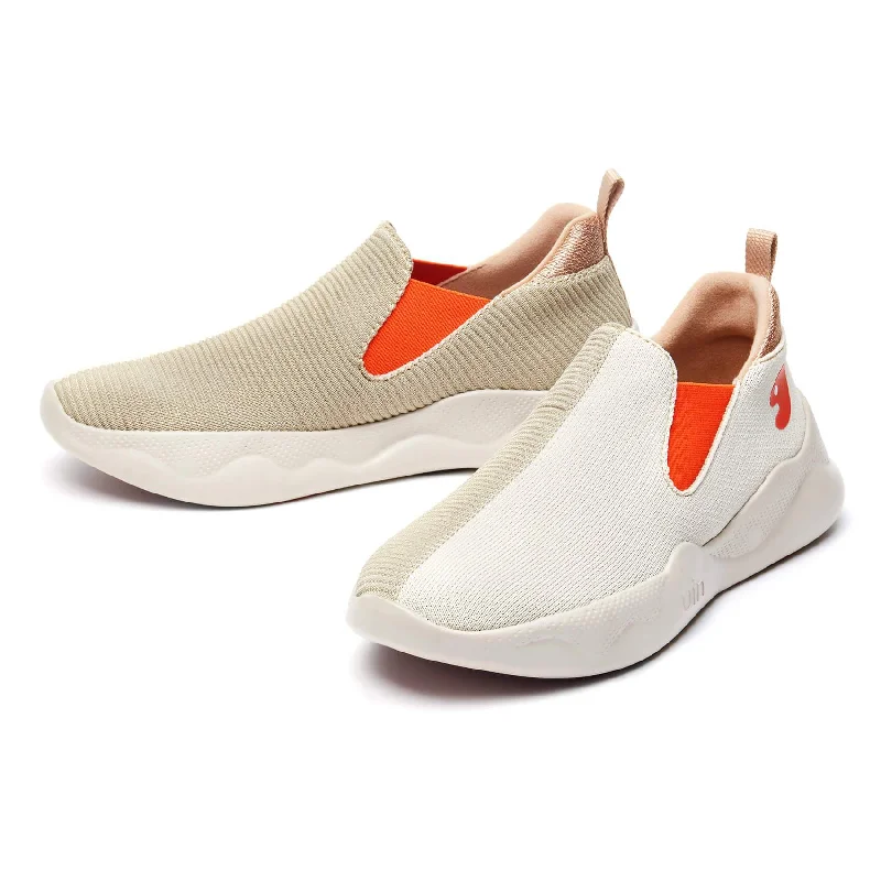 Vegan - Friendly Women's Sneakers Made from Recycled Materials for an Eco - Conscious ChoiceOff-white Brown Mijas II Women