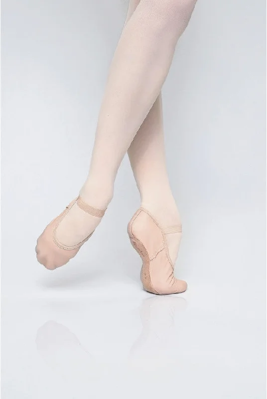 Women's Memory Foam - Lined Flamenco Dance Shoes in Mustard for All - Day ComfortWear Moi Astra Child Leather Ballet Slipper