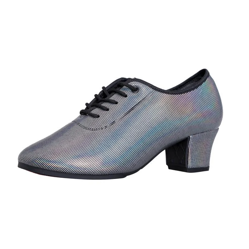 Stretchable Canvas Jazz Dance Shoes in Black for Comfortable MovementsWomen's Real Leather Customized Heel Teaching & Practice Shoes Ballroom Dance Shoes