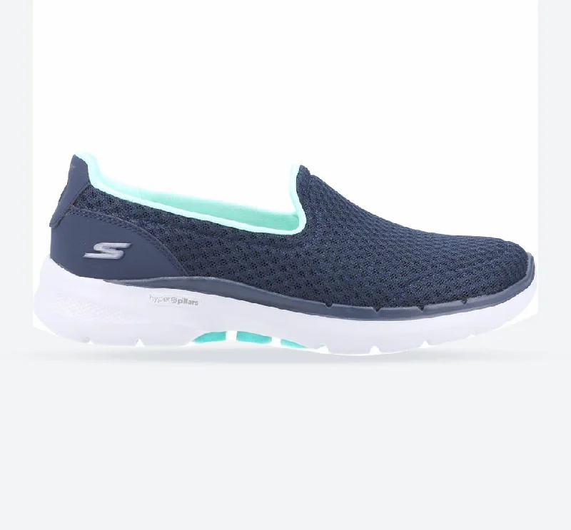 Low - Top Women's Tennis Sneakers in Bright Neon for a Pop of Color on the CourtWomen's Wide Fit Skechers 124508 Go Walk 6 Big Splash Sneakers - Navy/Turquoise