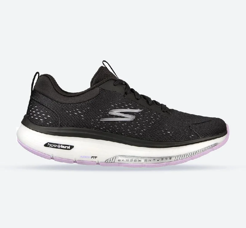 Retro - Style Women's Sneakers in Pastel Colors for a Nostalgic and Fashionable VibeWomen's Wide Fit Skechers 124933  Go Walk Workout Walker Sneakers - Black/Lavender