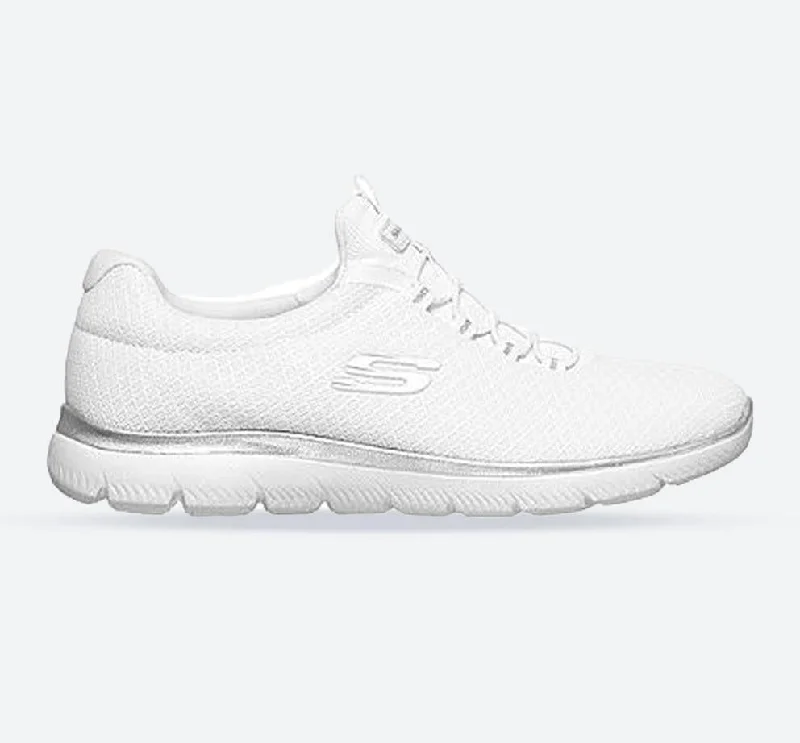 Lace - Up Women's Athletic Sneakers with Shock - Absorbing Midsoles for Intense WorkoutsWomen's Wide Fit Skechers 12980 Summits Slip On Sports Sneakers