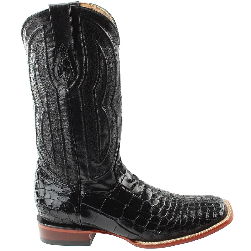 women's cowboy boots for summerAmerican Alligator Square Toe Cowboy Boots