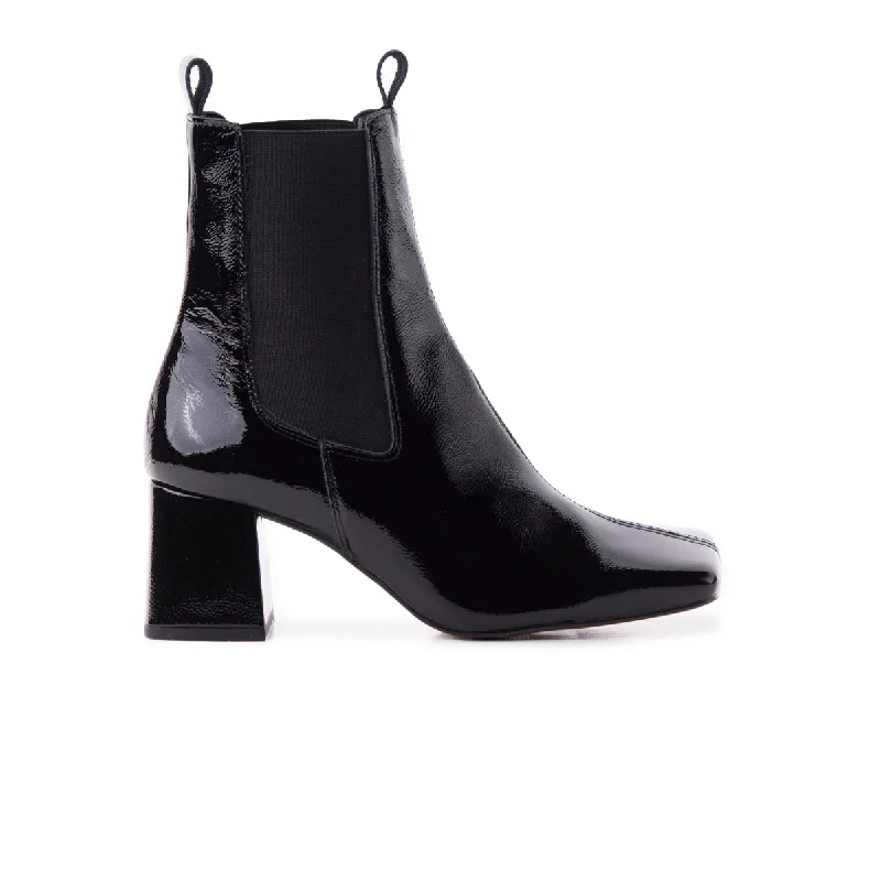 women's ankle boots with metallic finishBelvedere Black Naplack