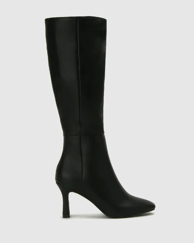 women's heeled boots with elastic sidesMAIRI Stiletto Knee High Boots