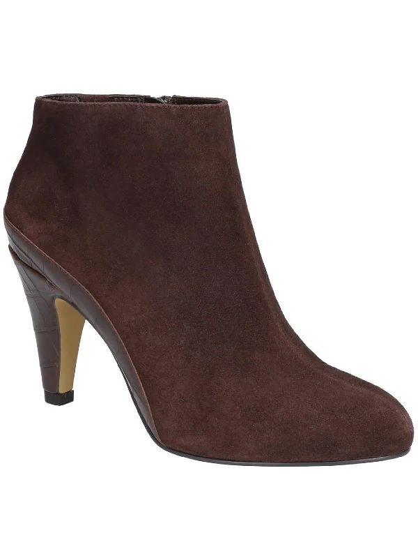 women's booties for workBrennan Womens Suede Round Toe Ankle Boots