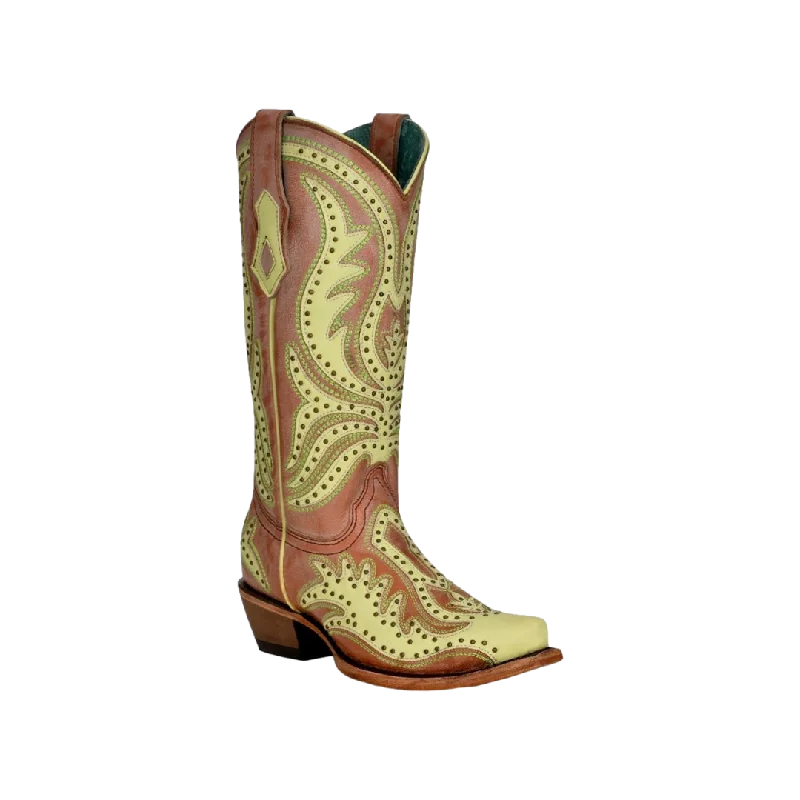 women's tall cowboy bootsCorral Women's Neon Overlay Embroidered Lime Green Boots